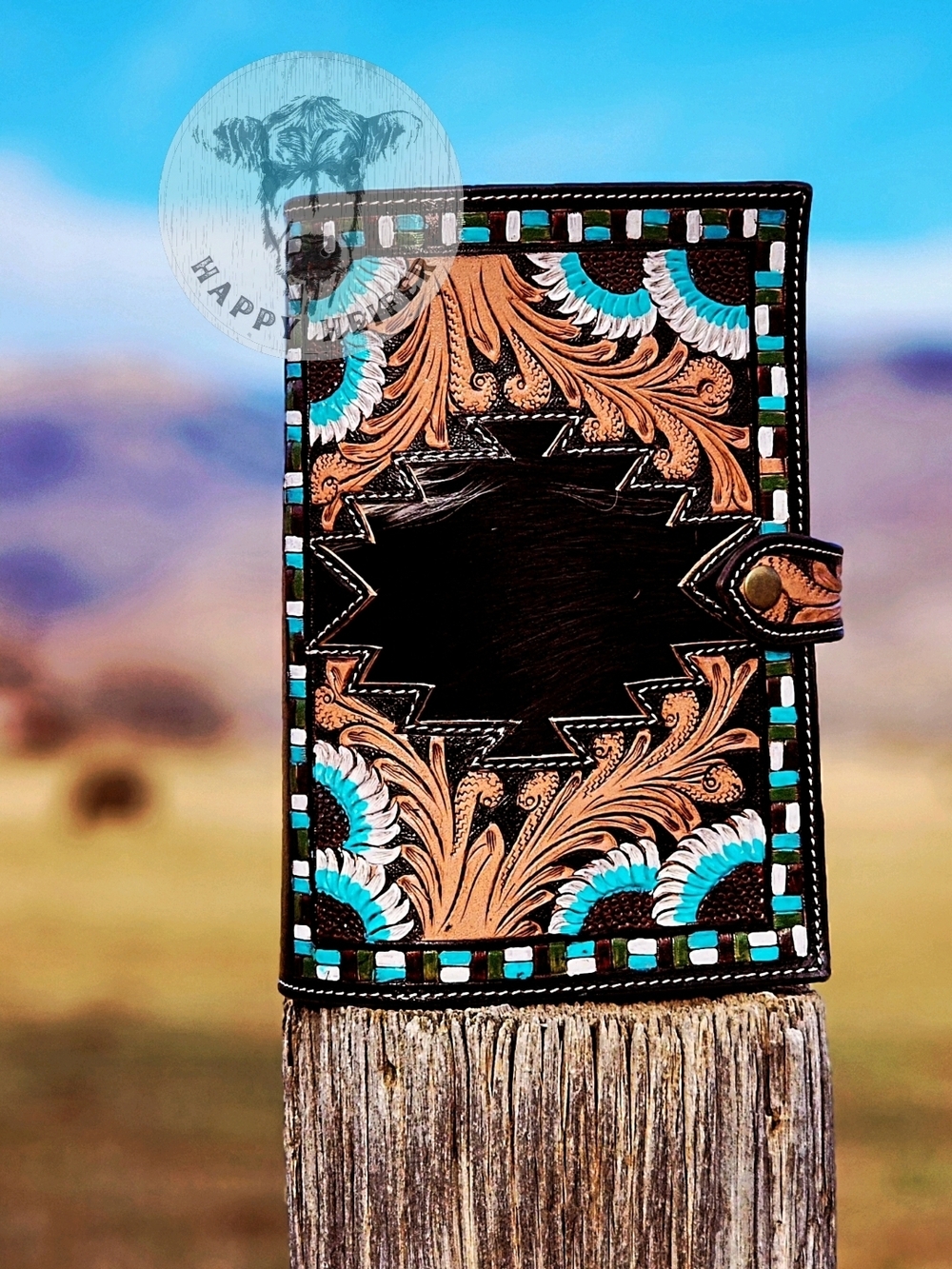 Genuine Cowhide And Handtooled Leather Bible Cover